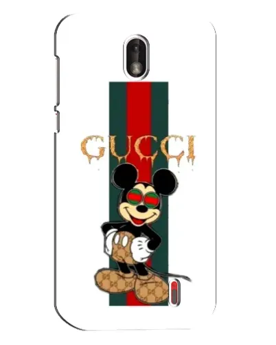 Чехол для Nokia 1 с картинкой «Микки Маус Gucci — полосы»
