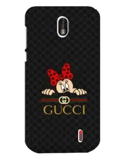 Чехол для Nokia 1 с картинкой «Минни Маус Gucci — черный»