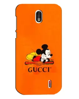 Чехол для Nokia 1 с картинкой «Микки Маус Gucci — оранж»