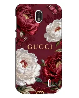 Чехол для Nokia 1 с картинкой «Gucci — бордовые розы»