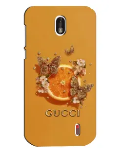 Чехол для Nokia 1 с картинкой «Gucci — золотые бабочки»