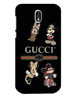 Чехол для Nokia 1 с картинкой «Gucci — герои Disney и монограмма»