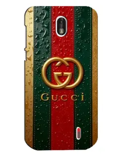Чехол для Nokia 1 с картинкой «Gucci — фирменная полоса и золото»