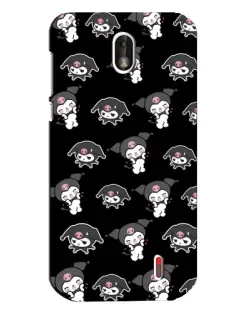 Чохол для Nokia 1 з картинкою «Чорний паттерн Kuromi»