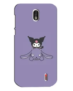 Чохол для Nokia 1 з картинкою «Kuromi на ліловому фоні»
