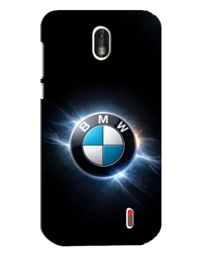 Чехол для Nokia 1 с картинкой «BMW — неоновое сияние»