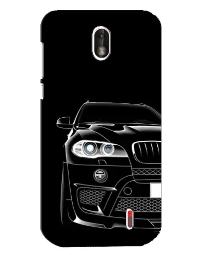 Чехол для Nokia 1 с картинкой «Темный силуэт BMW»