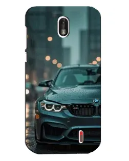 Чехол для Nokia 1 с картинкой «BMW в огнях города»