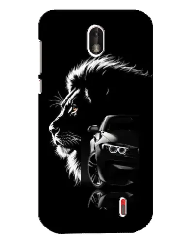 Чехол для Nokia 1 с картинкой «BMW и лев»