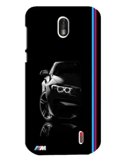 Чехол для Nokia 1 с картинкой «Силуэт BMW в темноте»