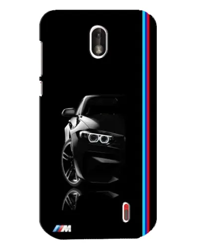 Чехол для Nokia 1 с картинкой «Силуэт BMW в темноте»