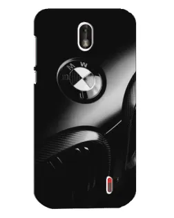 Чехол для Nokia 1 с картинкой «Эмблема BMW — макро»