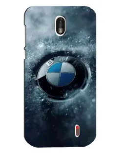 Чехол для Nokia 1 с картинкой «Логотип BMW — лед»