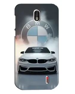 Чехол для Nokia 1 с картинкой «BMW в белом дыму»