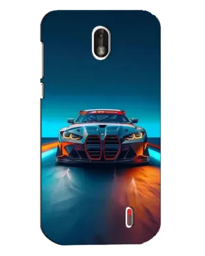 Чехол для Nokia 1 с картинкой «BMW — огни неона» Чехол для Nokia 1 с картинкой «BMW — огни неона»