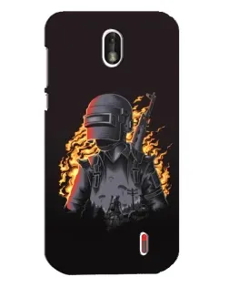 Чохол для Nokia 1 з картинкою «PUBG — вогняний силует»