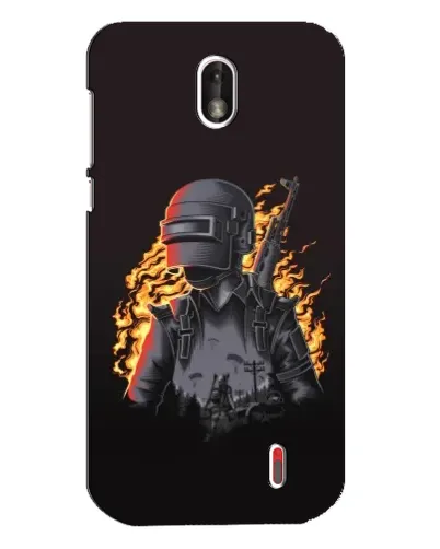 Чохол для Nokia 1 з картинкою «PUBG — вогняний силует»