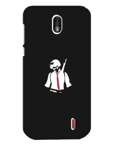 Чохол для Nokia 1 з картинкою «PUBG — силует воїна»