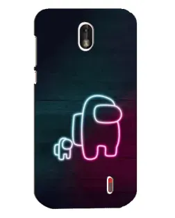 Чохол для Nokia 1 з картинкою «Among Us неон-арт»