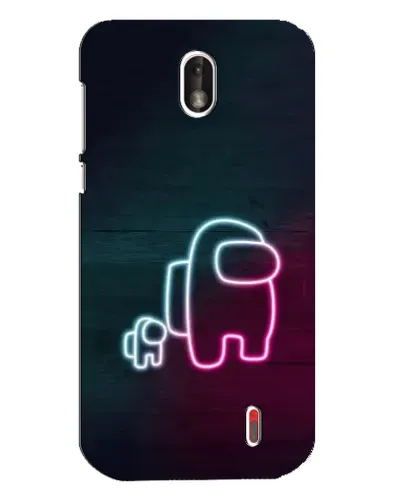 Чохол для Nokia 1 з картинкою «Among Us неон-арт»