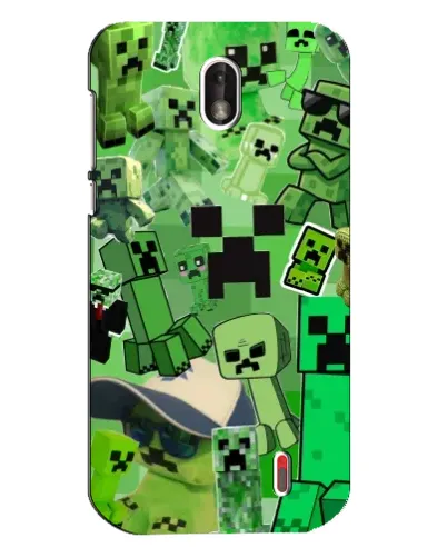 Чохол для Nokia 1 з картинкою «Кріпери Minecraft»