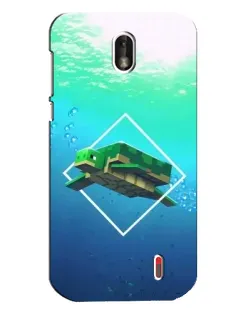 Чехол для Nokia 1 с картинкой «Черепаха Minecraft»