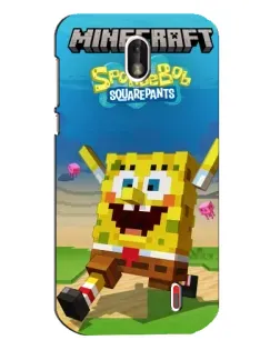 Чехол для Nokia 1 с картинкой «Губка Боб Minecraft»