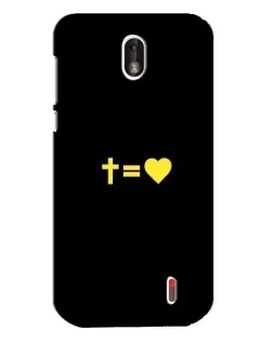 Чохол для Nokia 1 з картинкою «Серце та Хрест»