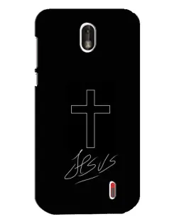 Чехол для Nokia 1 с картинкой «Графический крест Jesus»