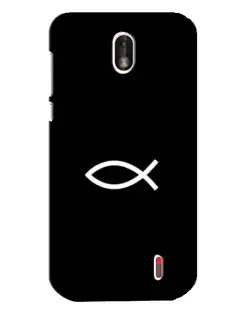 Чехол для Nokia 1 с картинкой «Символ рыбы Jesus»