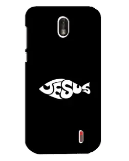 Чехол для Nokia 1 с картинкой «Рыба Jesus»