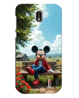 Чохол для Nokia 1 з картинкою «Міккі на лавці»