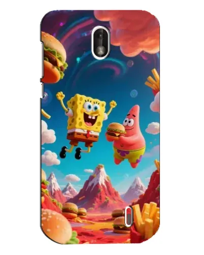 Чехол для Nokia 1 с картинкой «Космический фастфуд»