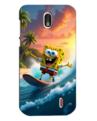 Чехол для Nokia 1 с картинкой «Губка Боб серфингист»