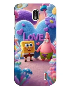 Чехол для Nokia 1 с картинкой «Губка Боб Патрик»
