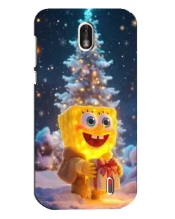 Чехол для Nokia 1 с картинкой «Рождественский Спанч Боб»