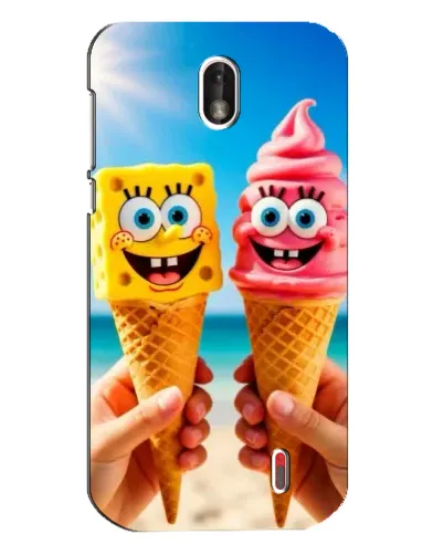 Чехол для Nokia 1 с картинкой «Спанч Боб мороженое»