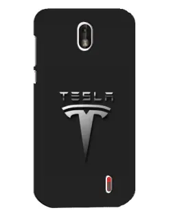 Чехол для Nokia 1 с картинкой «Стальной логотип Tesla»