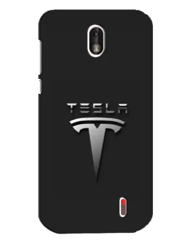 Чехол для Nokia 1 с картинкой «Стальной логотип Tesla»