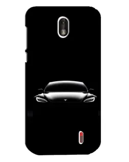 Чехол для Nokia 1 с картинкой «Фары Tesla Night»