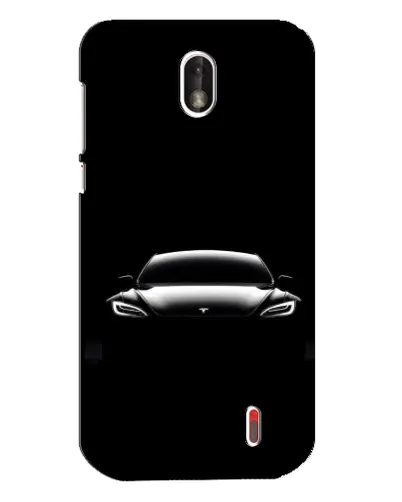 Чехол для Nokia 1 с картинкой «Фары Tesla Night»