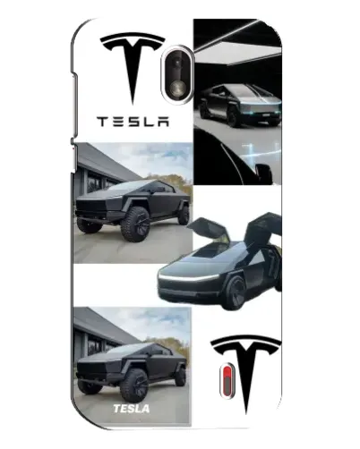 Чехол для Nokia 1 с картинкой «Коллаж Cybertruck Tesla»