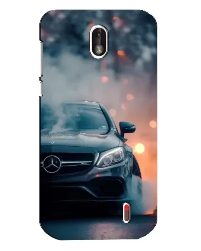Чехол для Nokia 1 с картинкой «Mercedes — ночной город»
