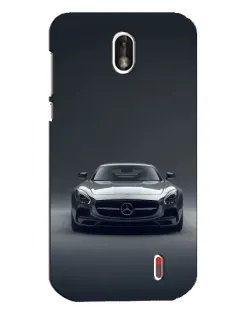 Чехол для Nokia 1 с картинкой «Mercedes на черном»