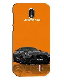 Чехол для Nokia 1 с картинкой «Оранжевый Mercedes AMG»