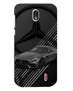 Чехол для Nokia 1 с картинкой «Mercedes AMG — графика»