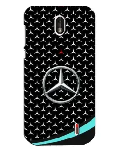 Чехол для Nokia 1 с картинкой «Mercedes — бирюзовый акцент»