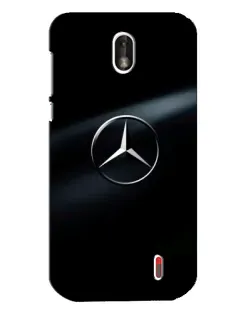 Чехол для Nokia 1 с картинкой «Mercedes на металле»