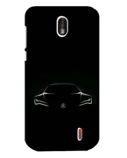 Чехол для Nokia 1 с картинкой «Mercedes — силуэт авто»