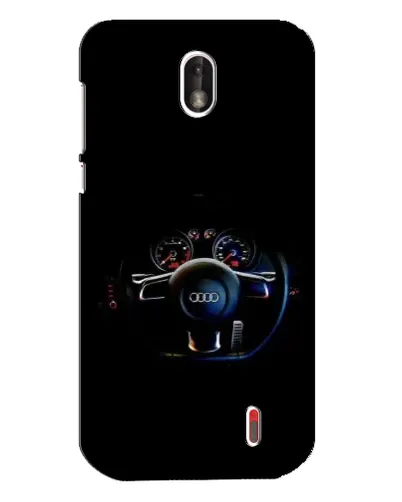 Чехол для Nokia 1 с картинкой «Салон Audi — руль»